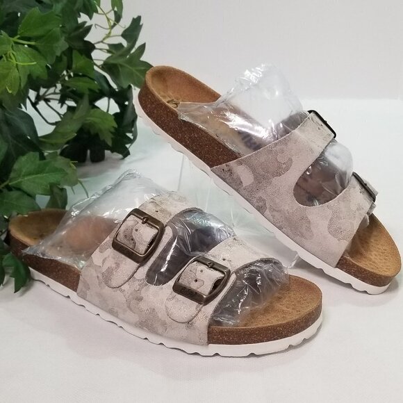Biostep Molded Footbed Double Strap Camo Sandals - Picture 1 of 8